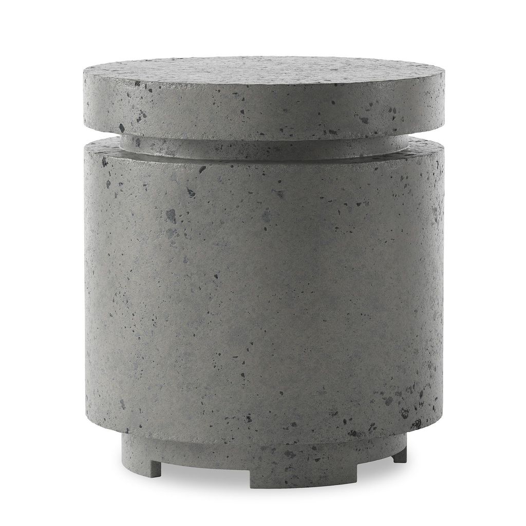 Higgins Outdoor Round Propane Enclosure, Pewter Concrete