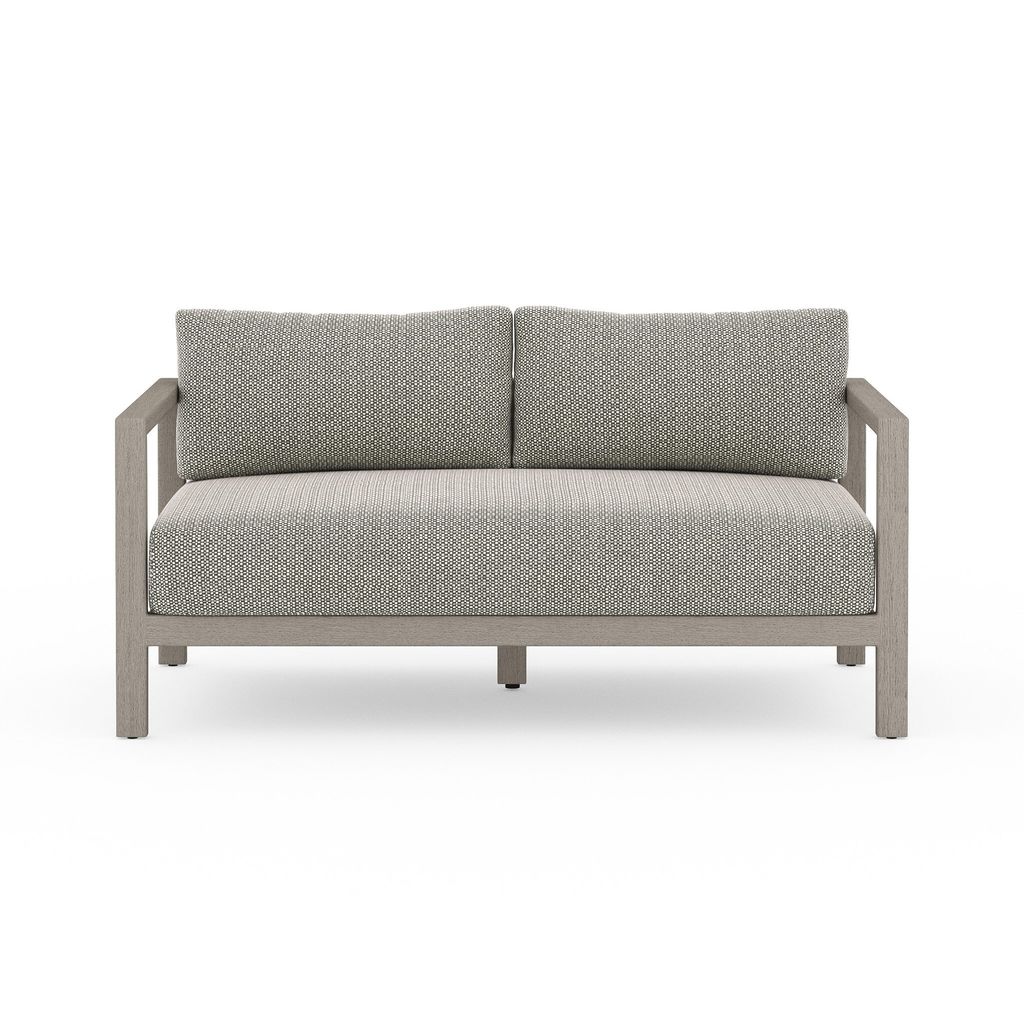 Sonoma Outdoor Sofa, Weathered Grey 60", Faye Ash Cover