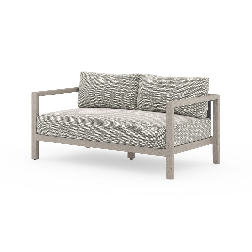 Sonoma Outdoor Sofa, Weathered Grey 60", Faye Ash Cover