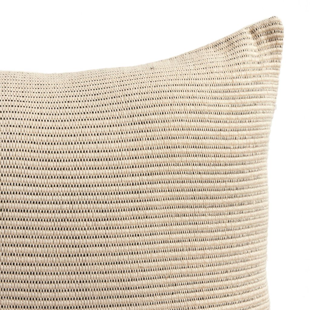 Handwoven Pillow Cover + Insert 14" X 20", Black