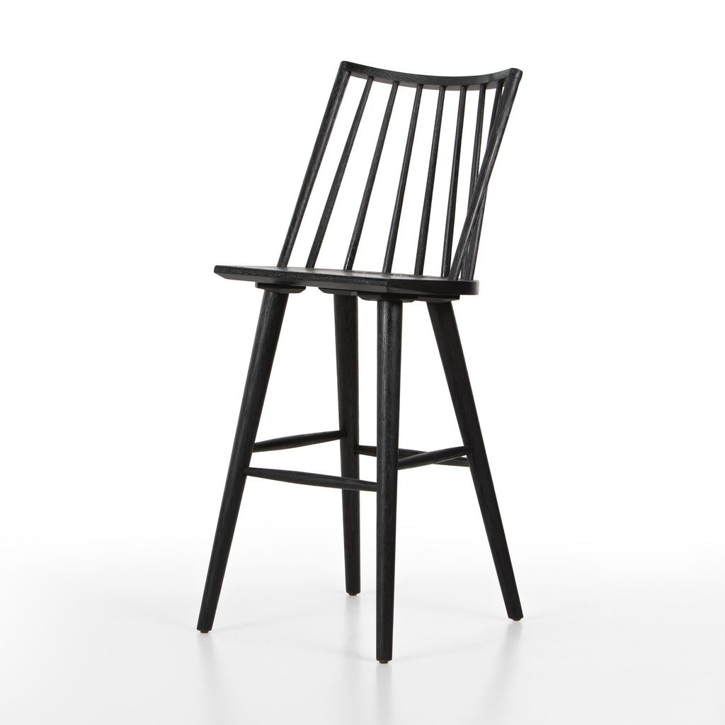 Lewis Windsor Bar Stool, Black Oak