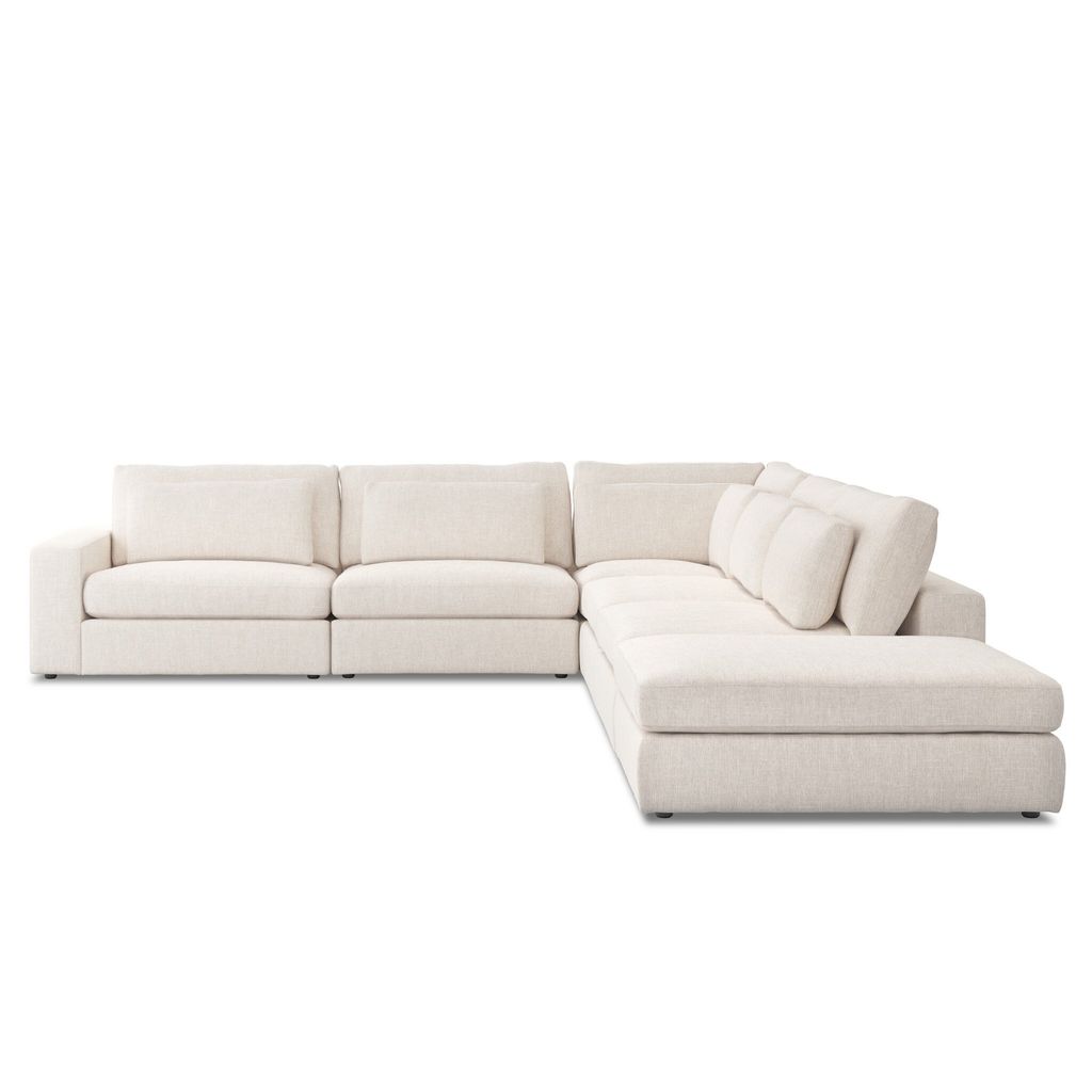Bloor 5-Piece Sectional Laf Sofa W/Ottoman, Essence Natural Cover