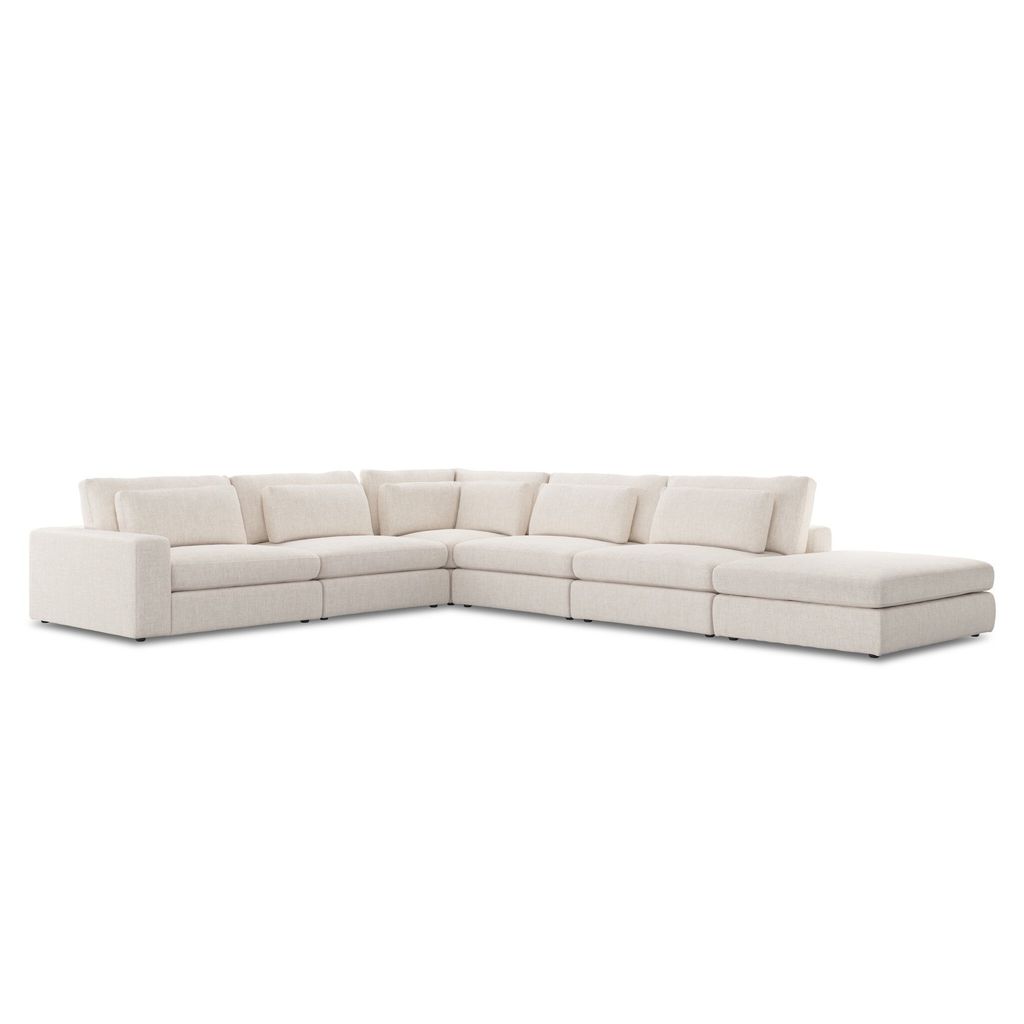 Bloor 5-Piece Sectional Laf Sofa W/Ottoman, Essence Natural Cover
