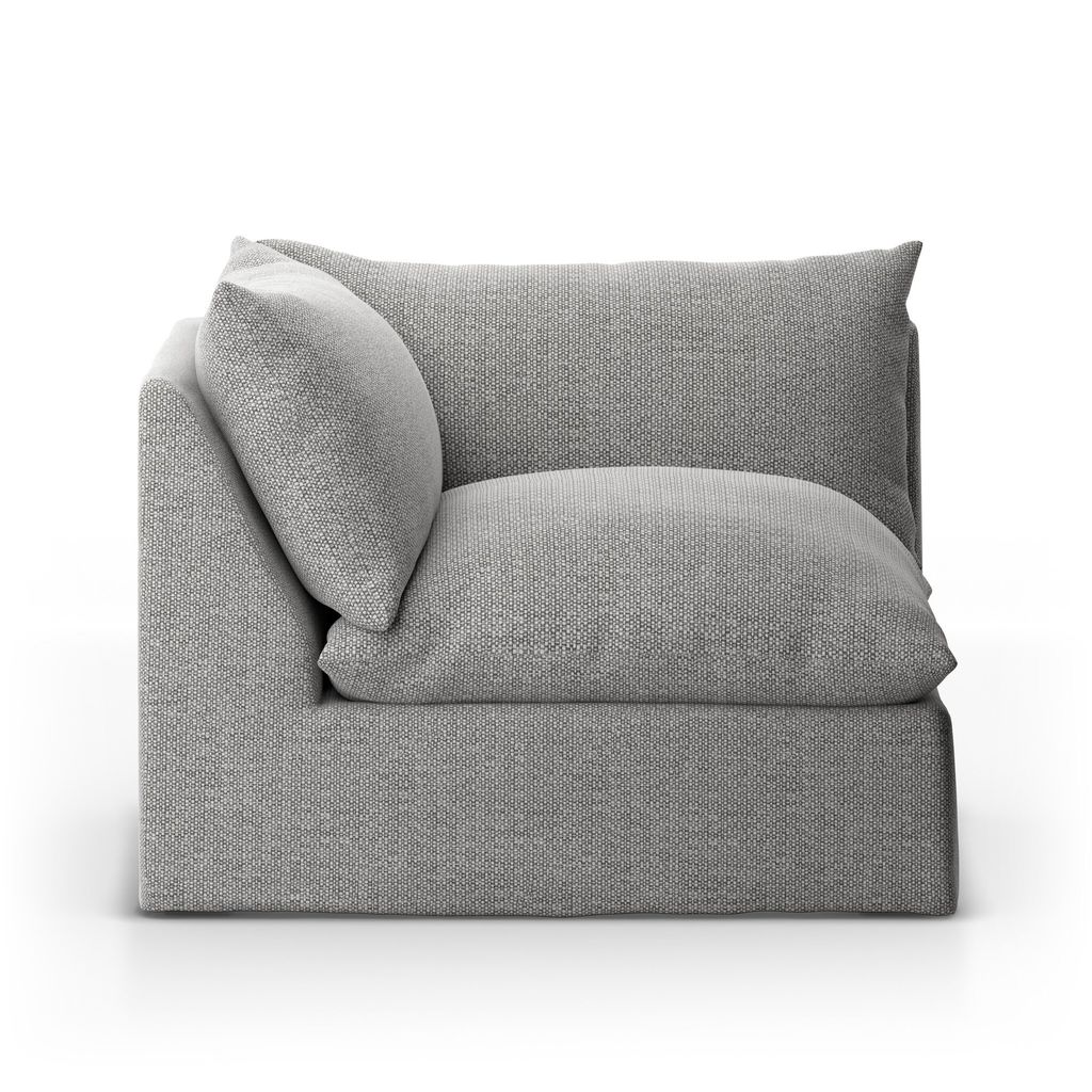 Build Your Own: Grant Outdoor Sectional Faye Ash Cover Corner Piece