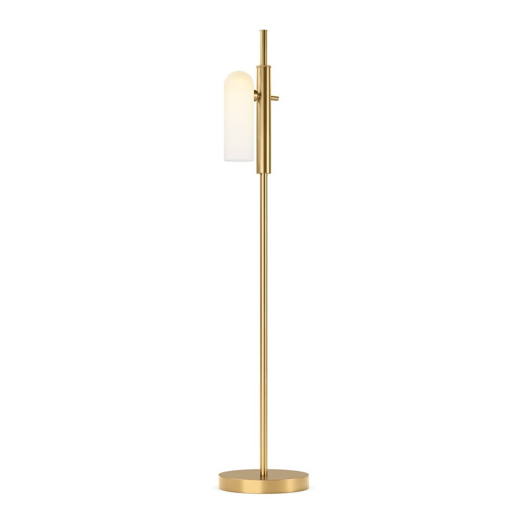 Odyssey 1 Floor Lamp, Burnished Brass