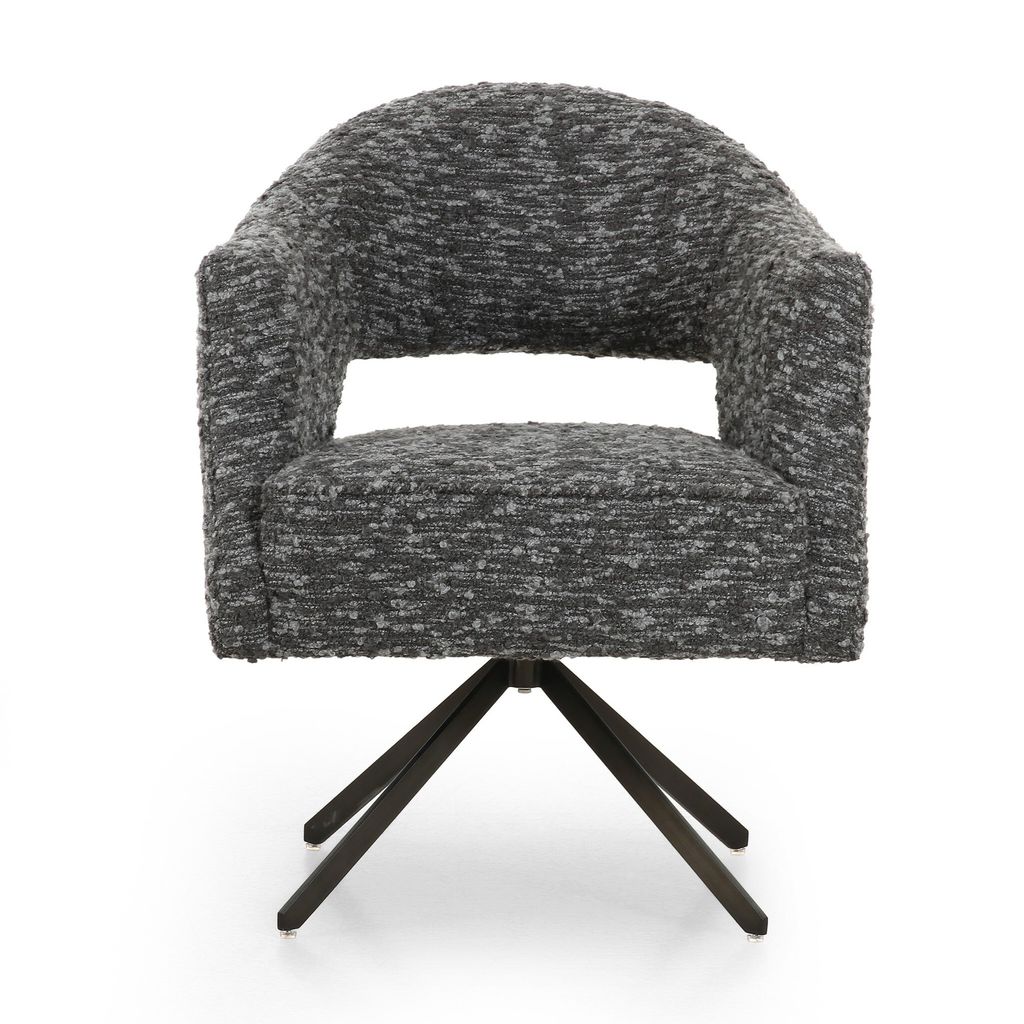 Adara Desk Chair, Solema Charcoal Cover