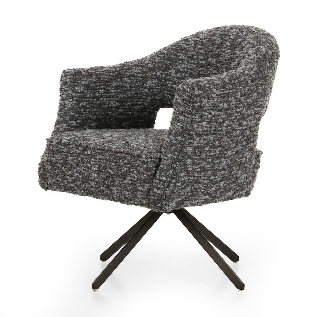 Adara Desk Chair, Solema Charcoal Cover