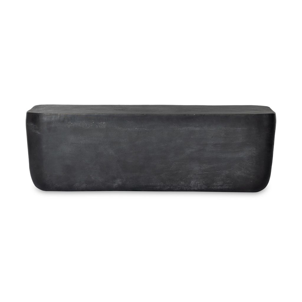 Basil Outdoor Rectangular Coffee Table, Aged Grey