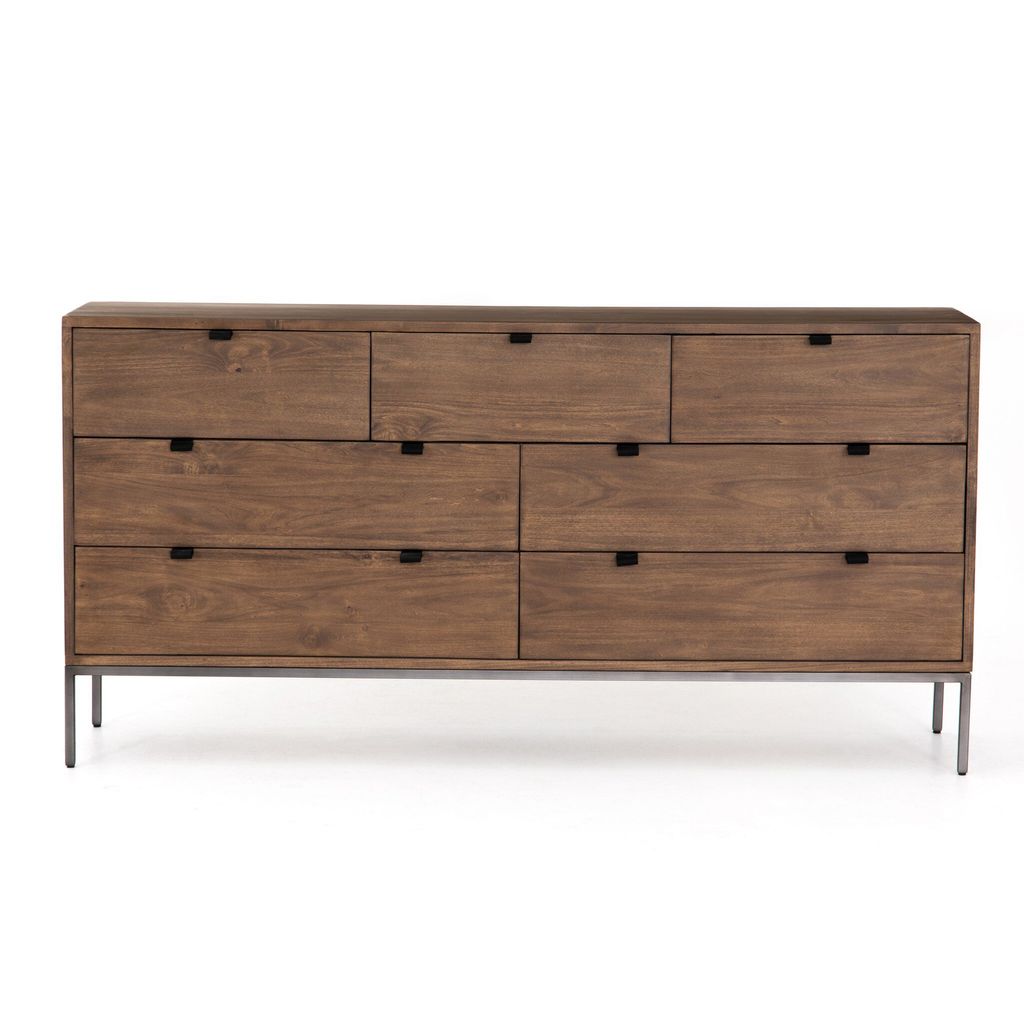 Trey 7 Drawer Dresser, Auburn Poplar