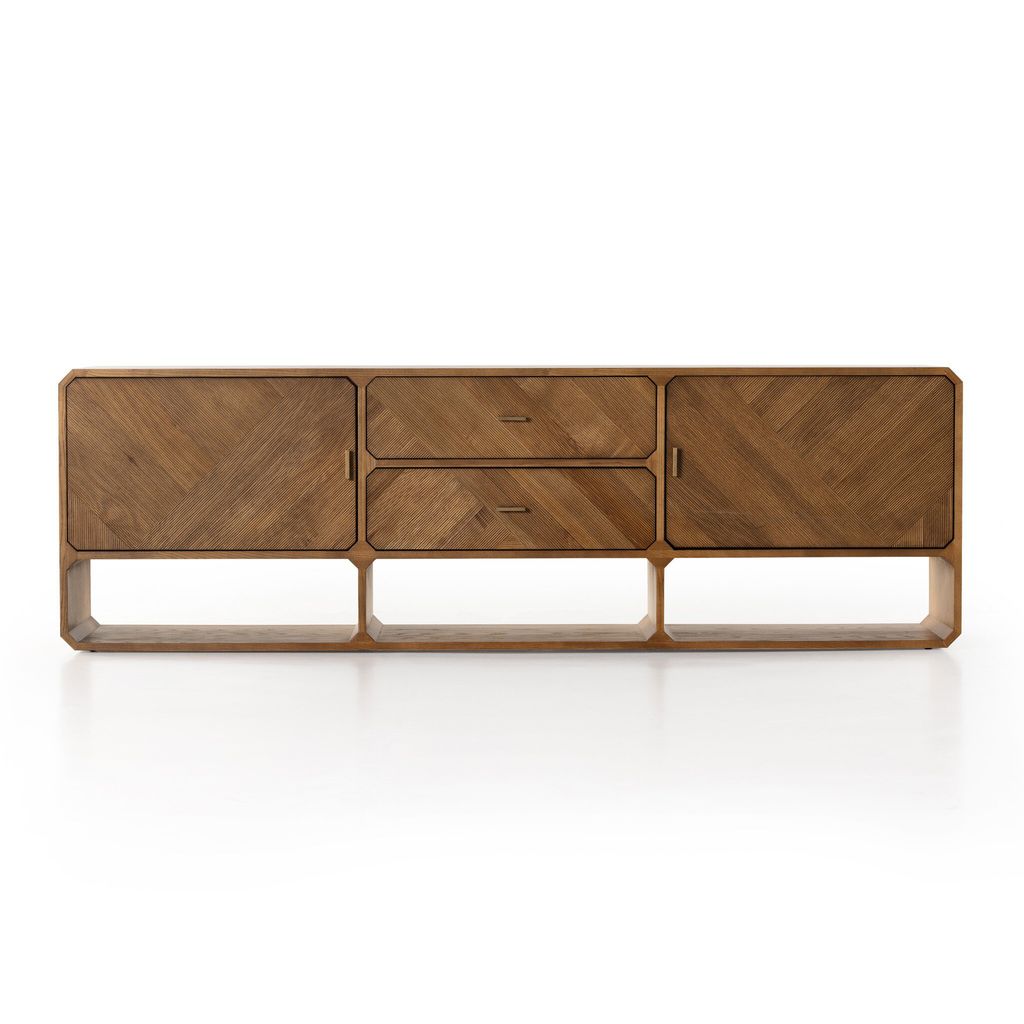 Caspian Media Console, Natural Ash