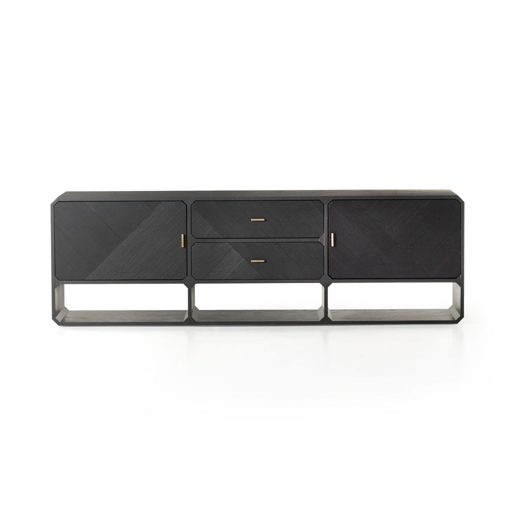 Caspian Media Console, Black Ash