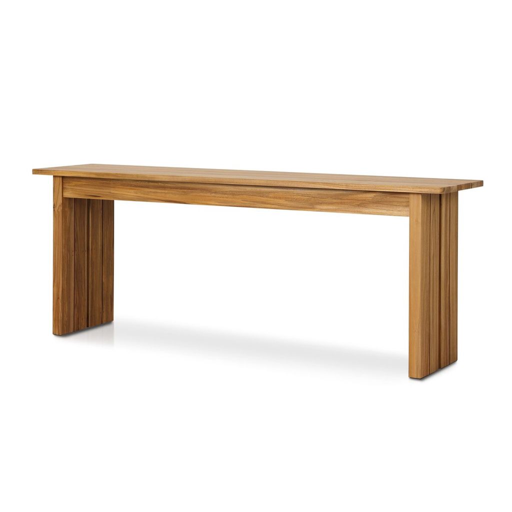 Chapman Outdoor Console Table, Natural Teak-Fsc 