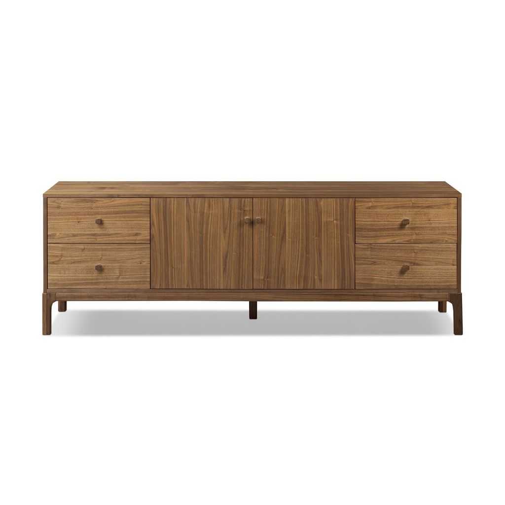 Arturo Media Console, Natural Walnut Veneer
