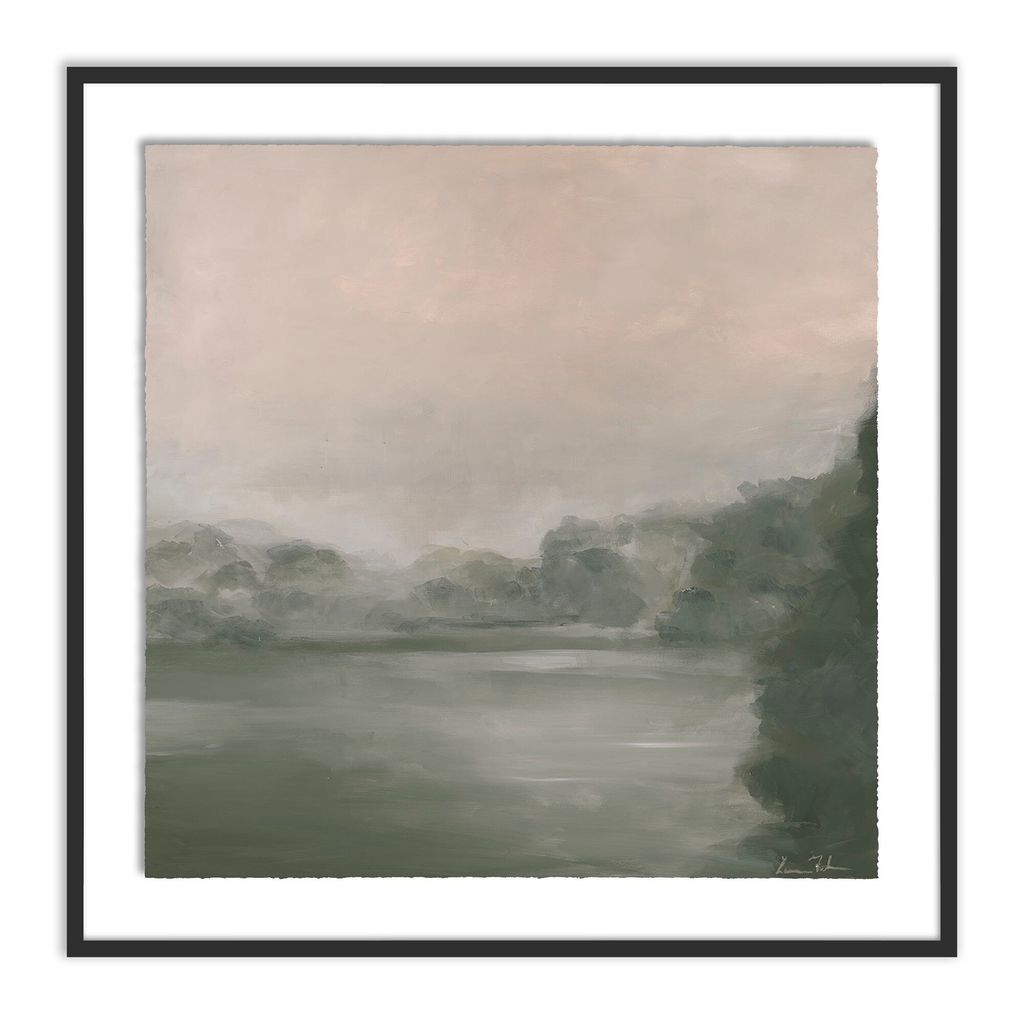 Preview image for Into The Dawn By Lauren Fuhr - 60"X60" Size - Black Maple Frame - Framed Paper Presentation Type