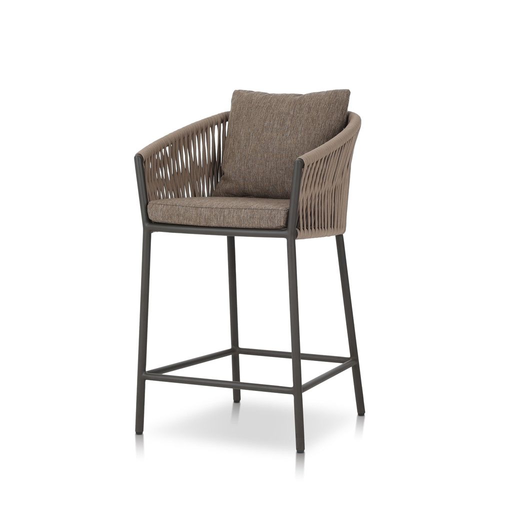 Porto Outdoor Bar & Counter Stool - Counter Stool Size - Ellor Brown Cover