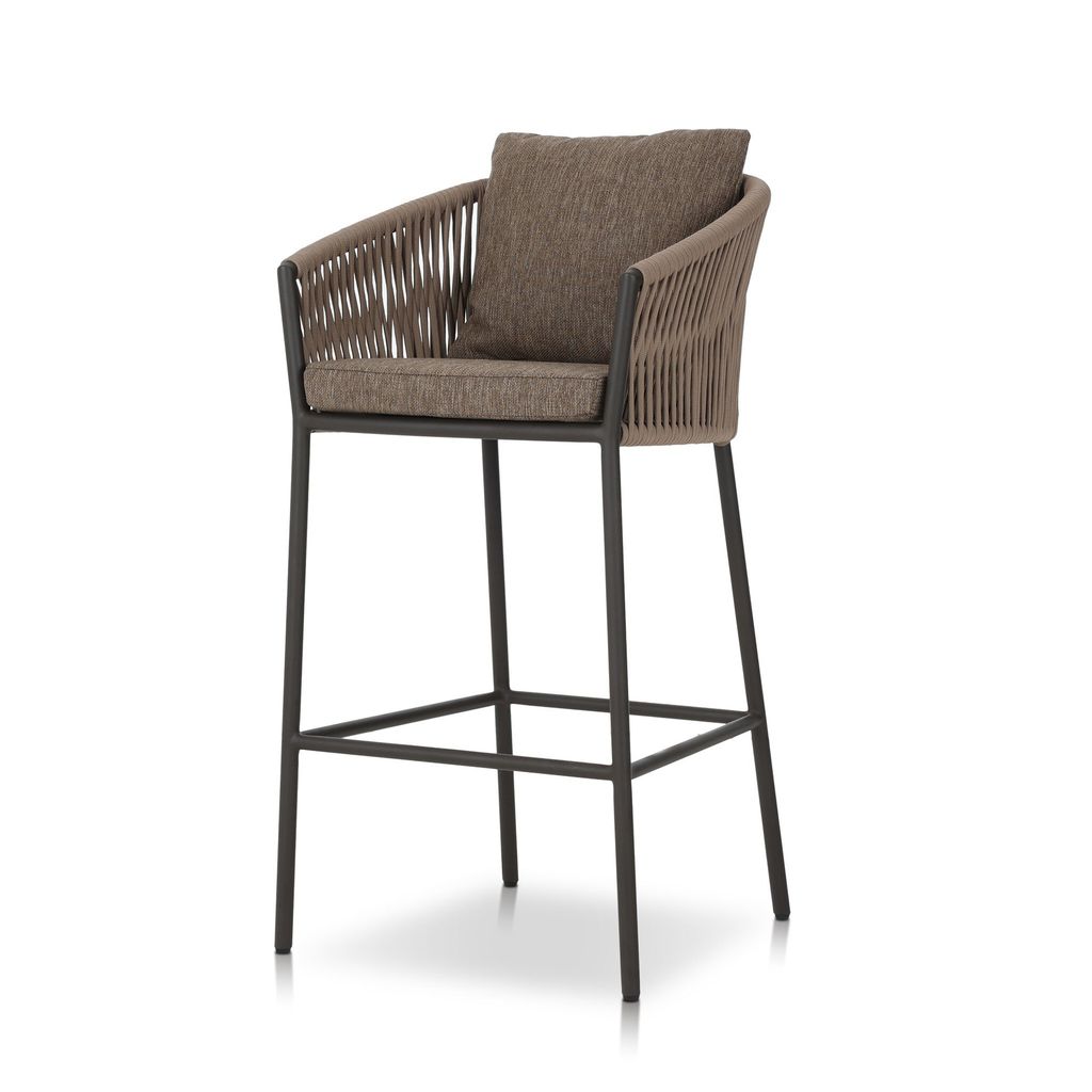 Porto Outdoor Bar & Counter Stool - Bar Stool Size - Ellor Brown Cover