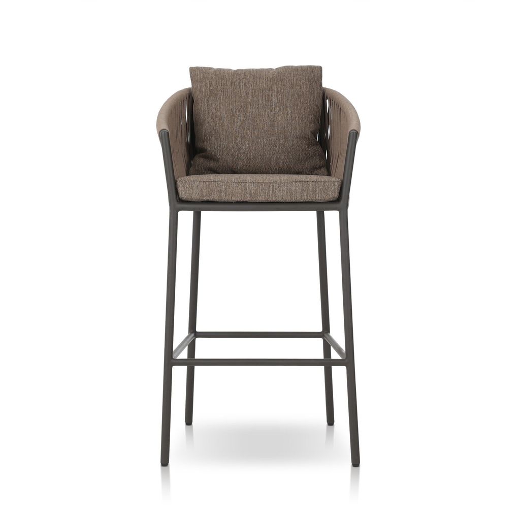 Porto Outdoor Bar & Counter Stool - Bar Stool Size - Ellor Brown Cover