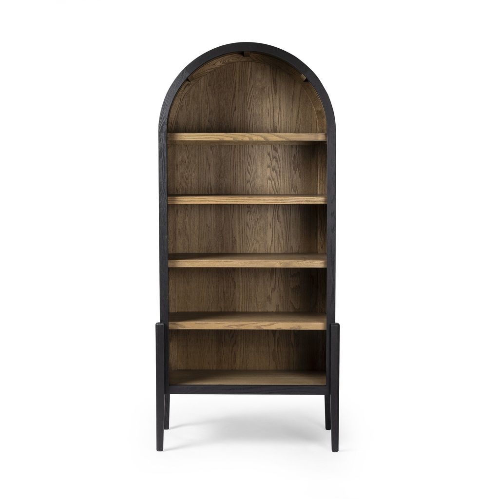 Preview image for Tolle Bookcase - Drifted Matte Black W/ Oak Shelves Finish