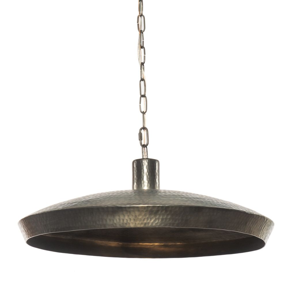 Eldon Pendant - Hammered Dark Antique Brass Finish