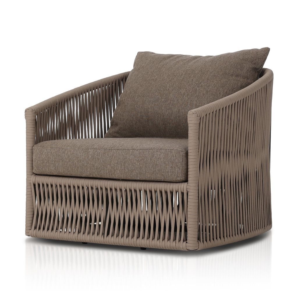 Porto Outdoor Swivel Chair - Ellor Brown Cover