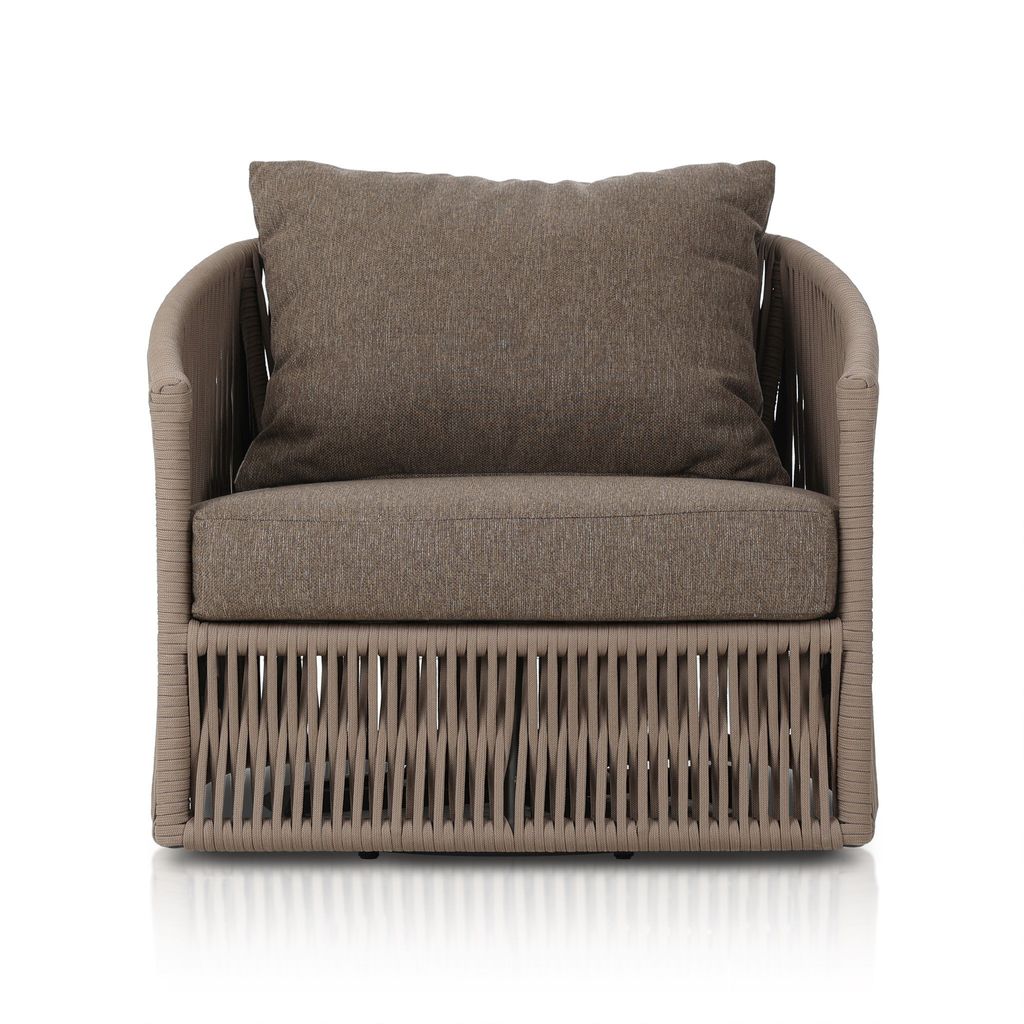 Porto Outdoor Swivel Chair - Ellor Brown Cover