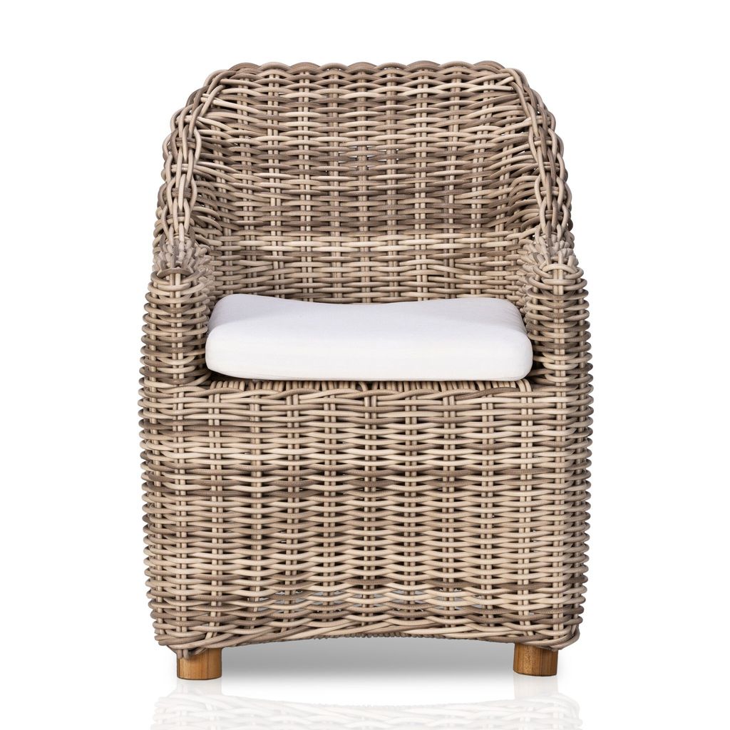 Messina Outdoor Dining Armchair - Chunky Sand Woven Finish
