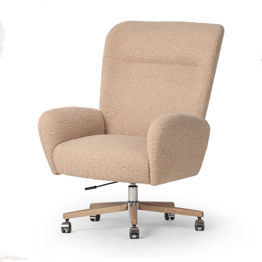 Cade Desk Chair - Sheepskin Camel Cover
