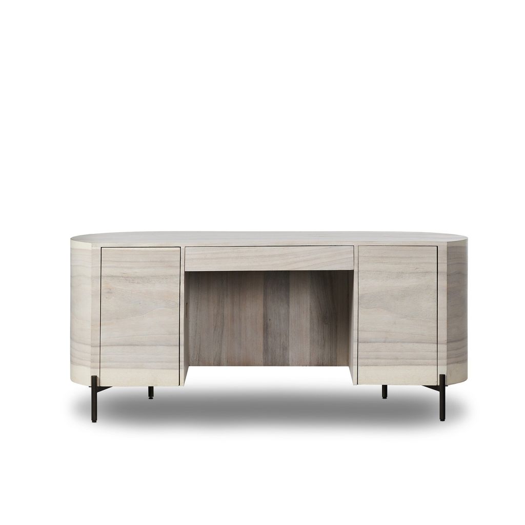 Lunas Executive Desk - Bleached Guanacaste Finish