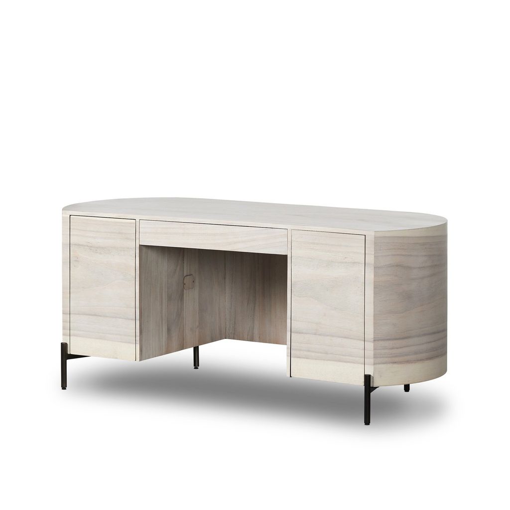 Lunas Executive Desk - Bleached Guanacaste Finish
