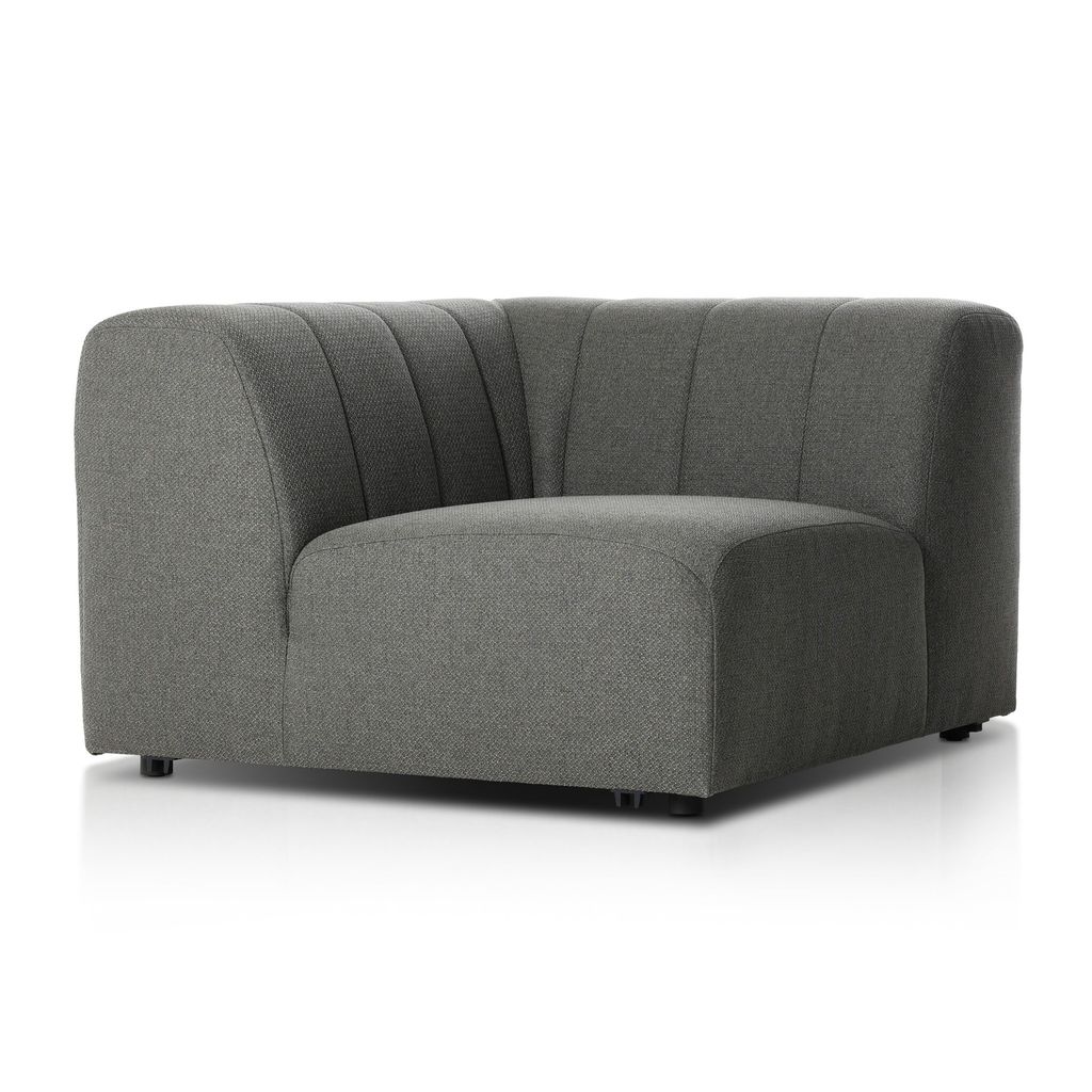 Build Your Own: Gwen Outdoor Sectional - Corner Piece Configuration - Hayes Charcoal Cover