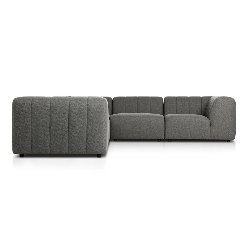 Gwen Outdoor 5-Piece Sectional - Hayes Charcoal Cover