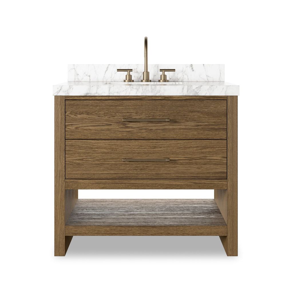 Anthem Single Vanity, Washed Natural Veneer