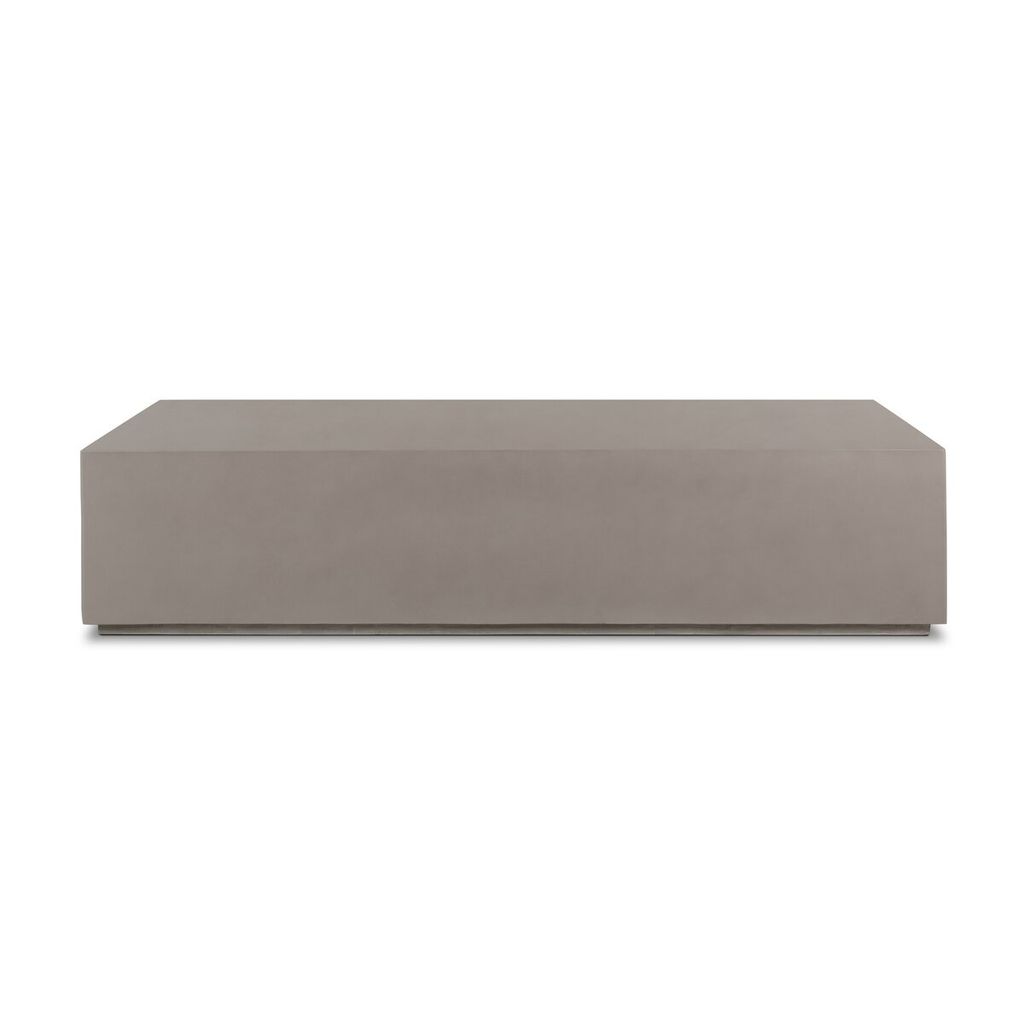 Rectangular Outdoor Coffee Table, Natural Concrete