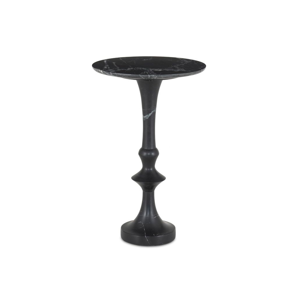Polli End Table - Black Marble Finish