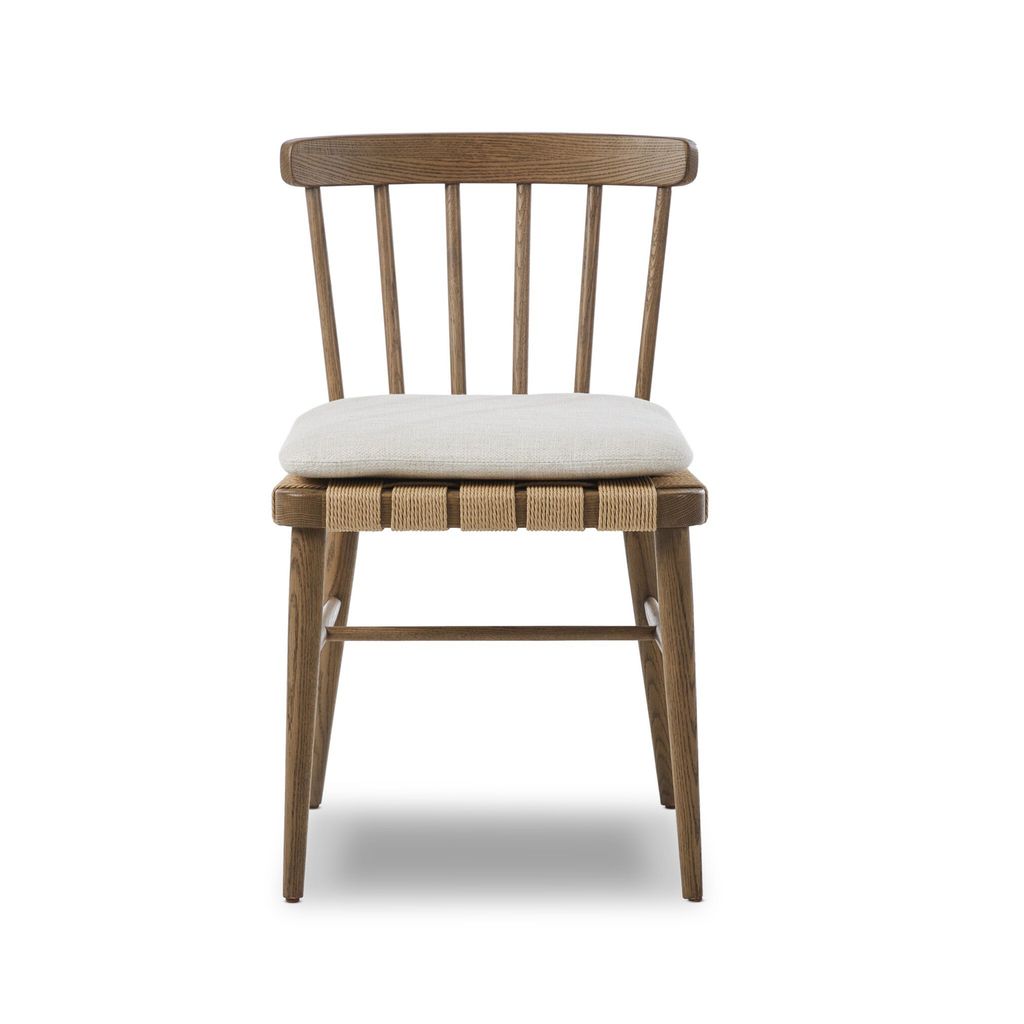 Kershaw Dining Chair - Dover Crescent Cushion - Natural Rush Cover