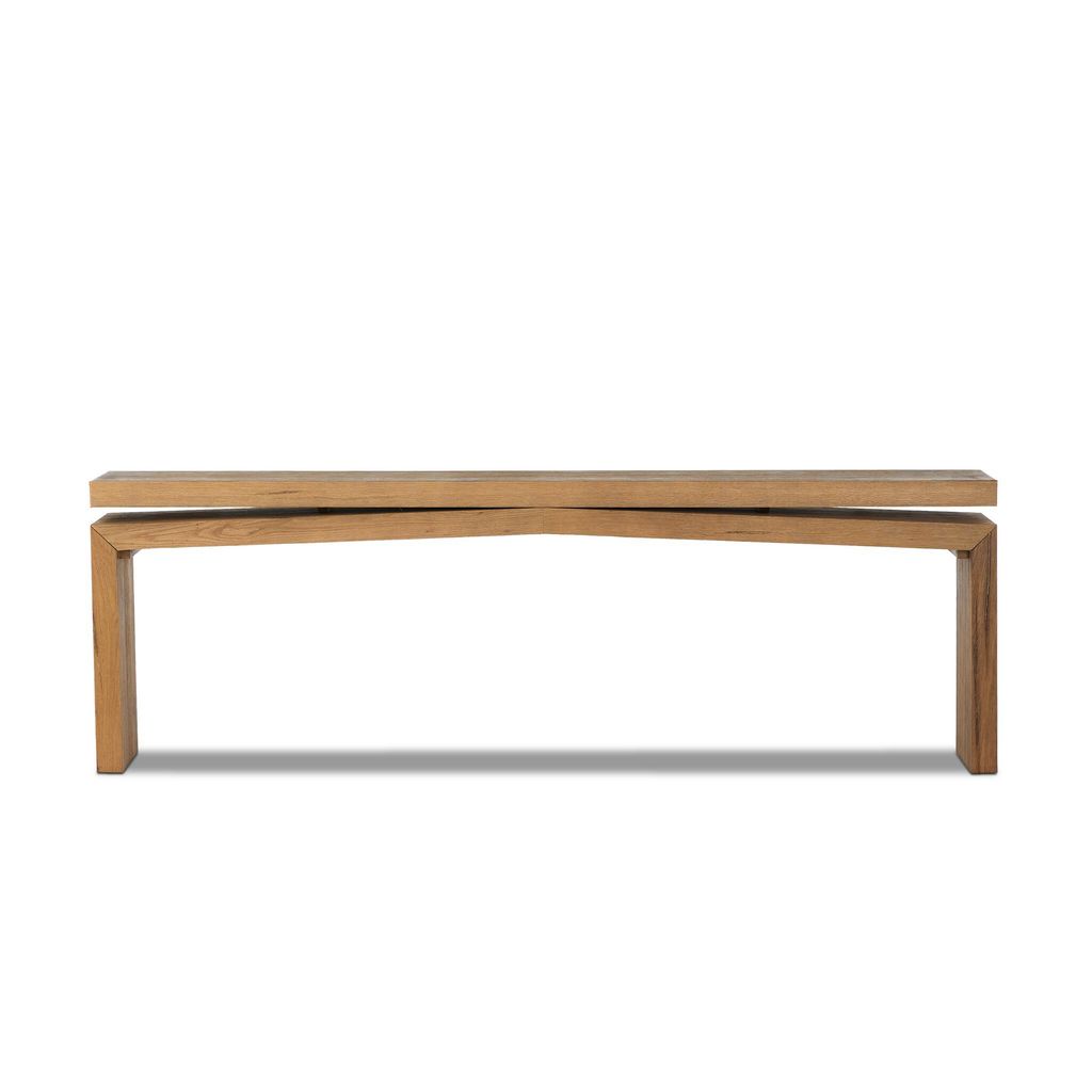 Matthes Large Console Table - Worn Oak Veneer Finish - 94" Size