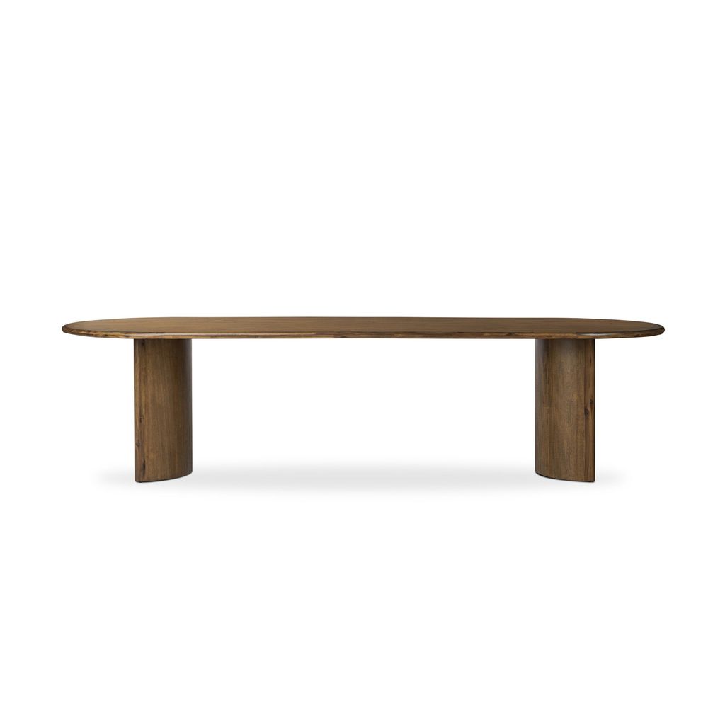 Paden Dining Table - Seasoned Brown Acacia Finish - 118" Size