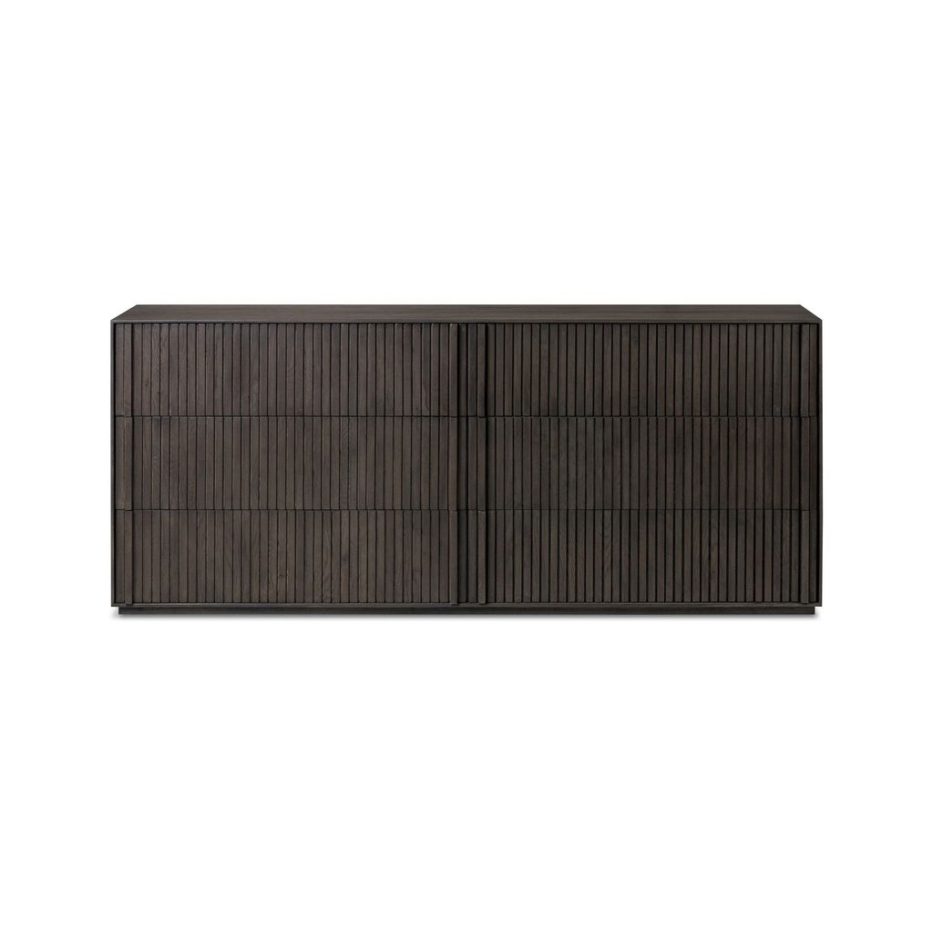 Leo 6 Drawer Dresser - Smoked Black Finish