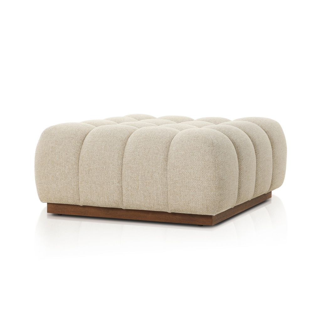 Build Your Own: Roma Outdoor Sectional - Ottoman Configuration - Hayes Cream Cover