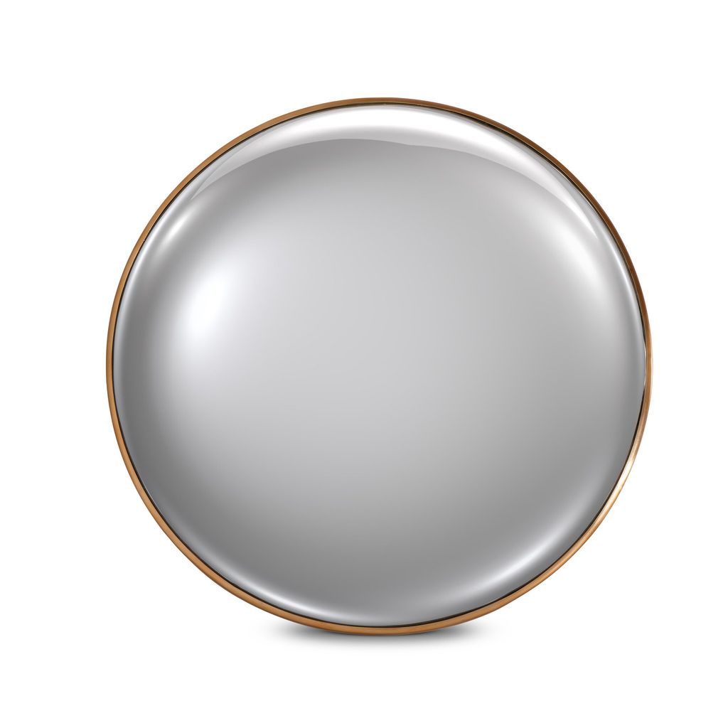 Convex Wall Mirror - Vintage Brass Finish