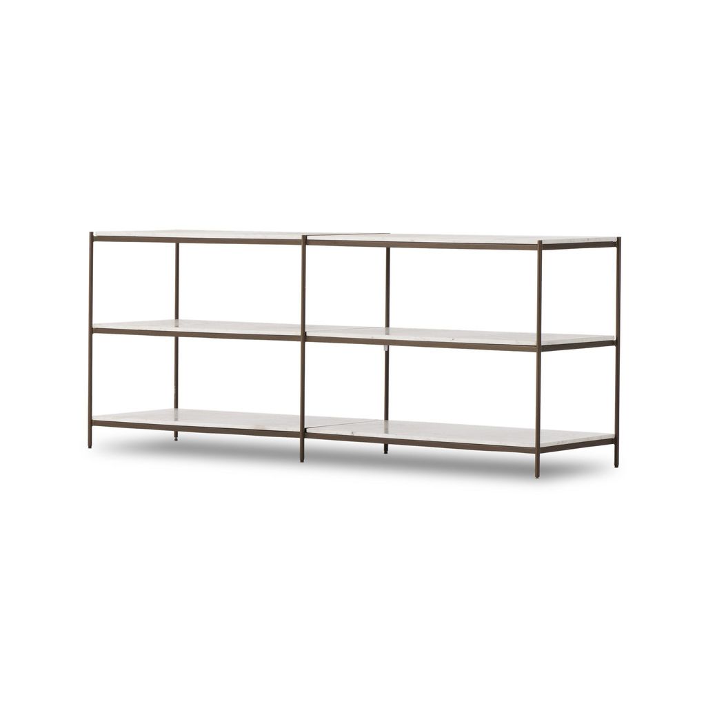 Felix Large Console Table - Antique Brass Finish