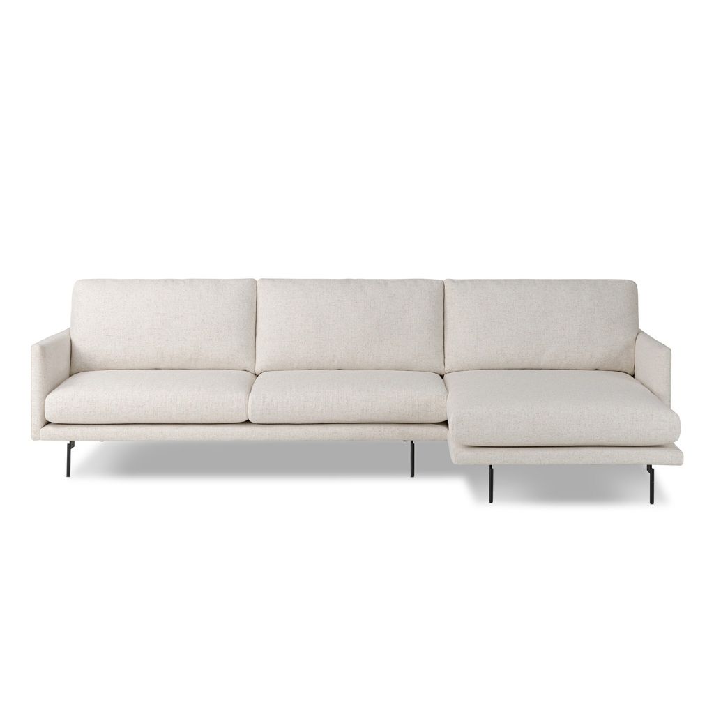 Melle 2-Piece Sectional - Right Chaise Configuration - Omari Natural Cover