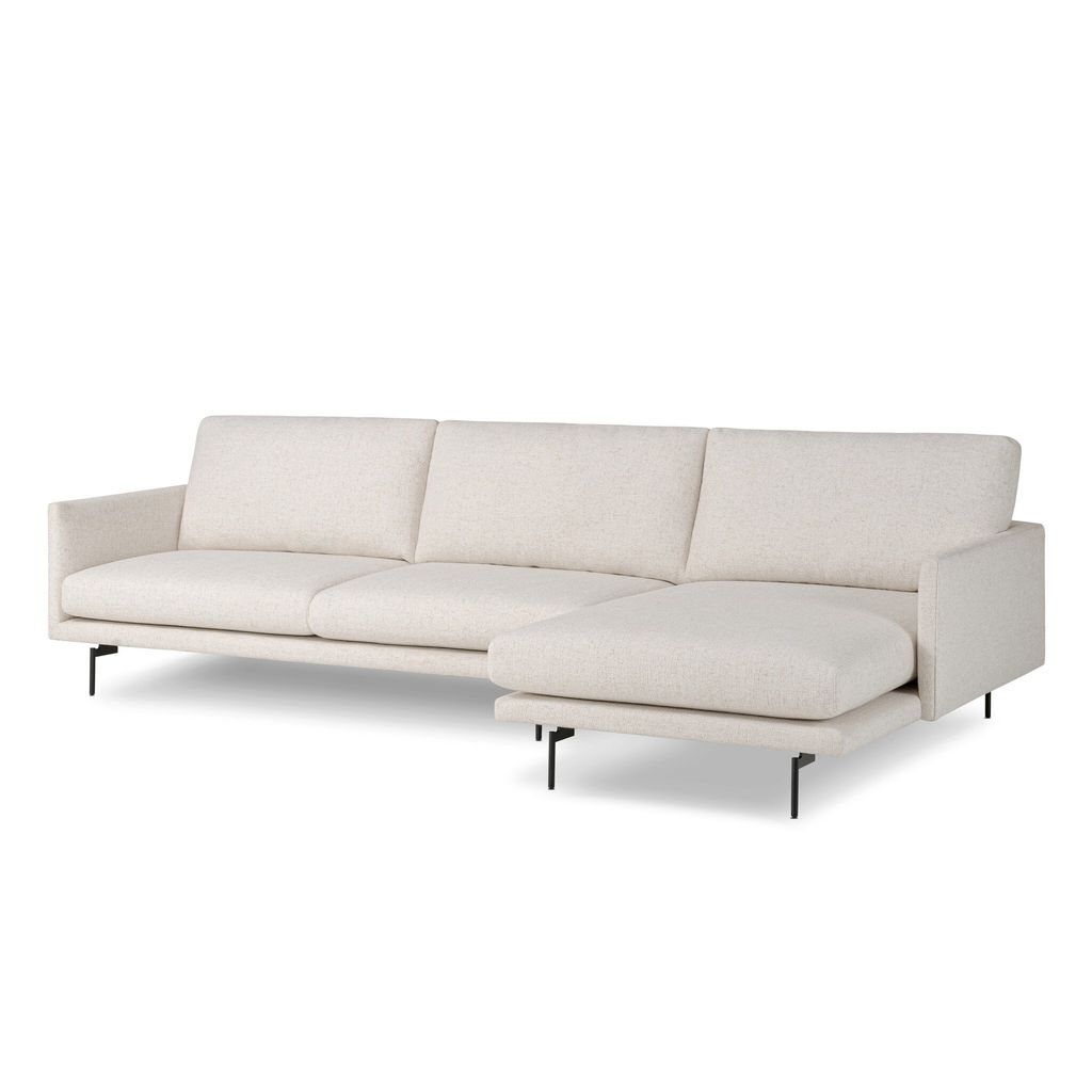 Melle 2-Piece Sectional - Right Chaise Configuration - Omari Natural Cover