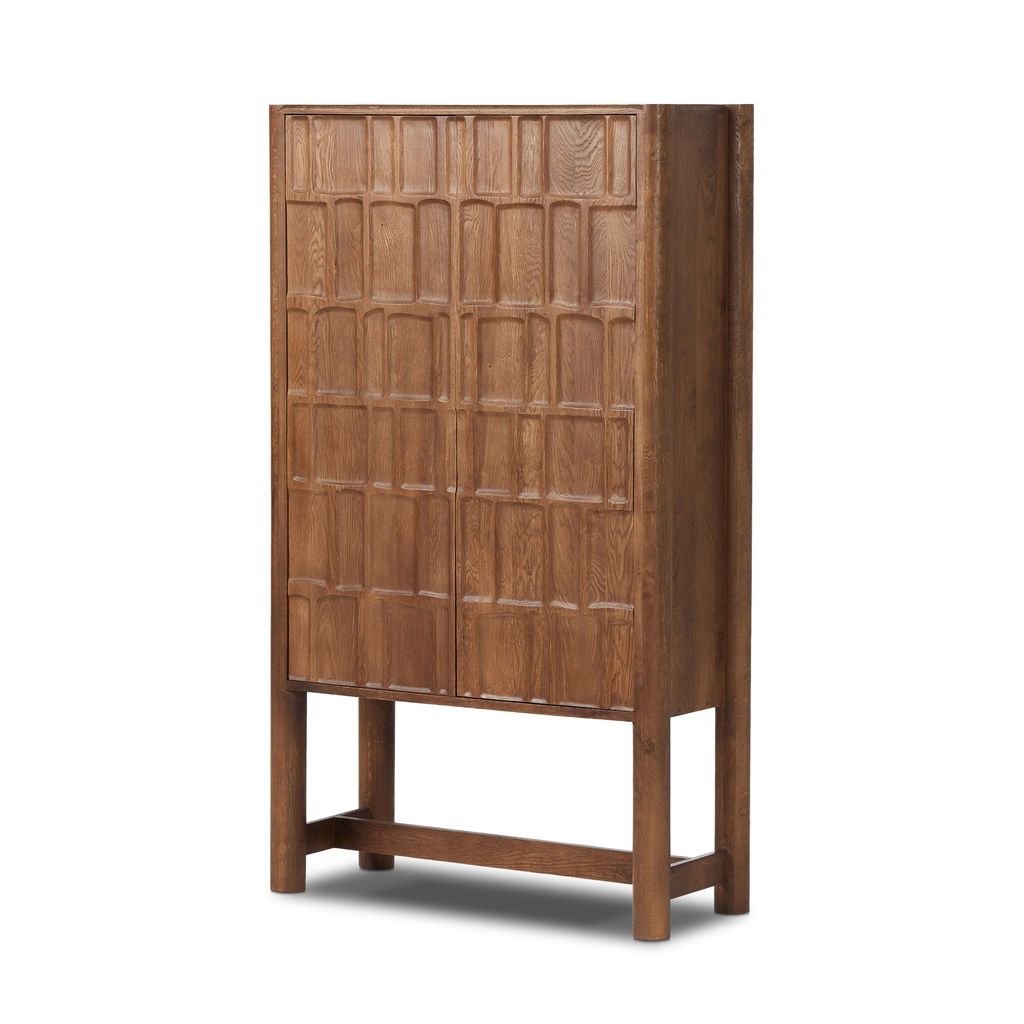 Ezri Cabinet - Cocoa Oak Finish