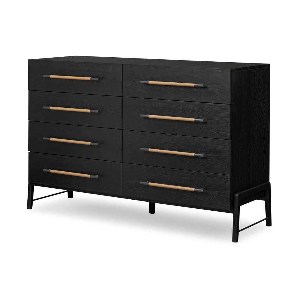 Rosedale 8 Drawer Dresser - Ebony Oak Veneer Finish