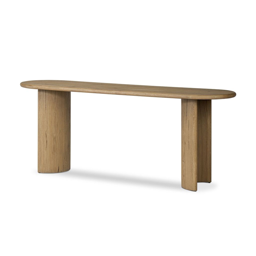 Paden Large Console Table - Worn Oak Finish