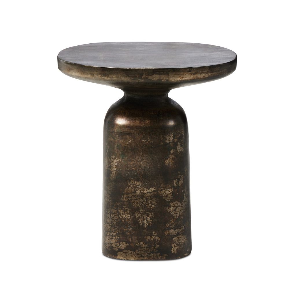 Odessa End Table - Distressed Bronze Finish