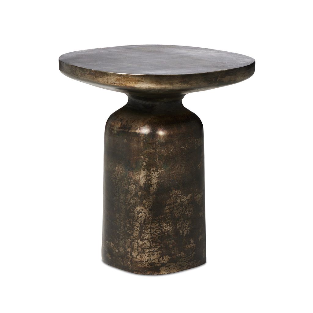 Odessa End Table - Distressed Bronze Finish