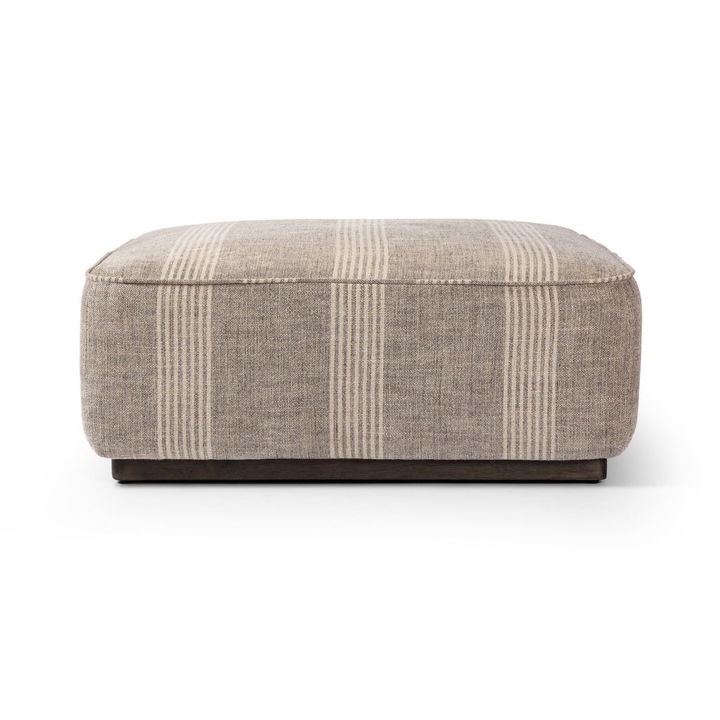 Sinclair Square Ottoman - 36" Size - Manchester Flint Cover