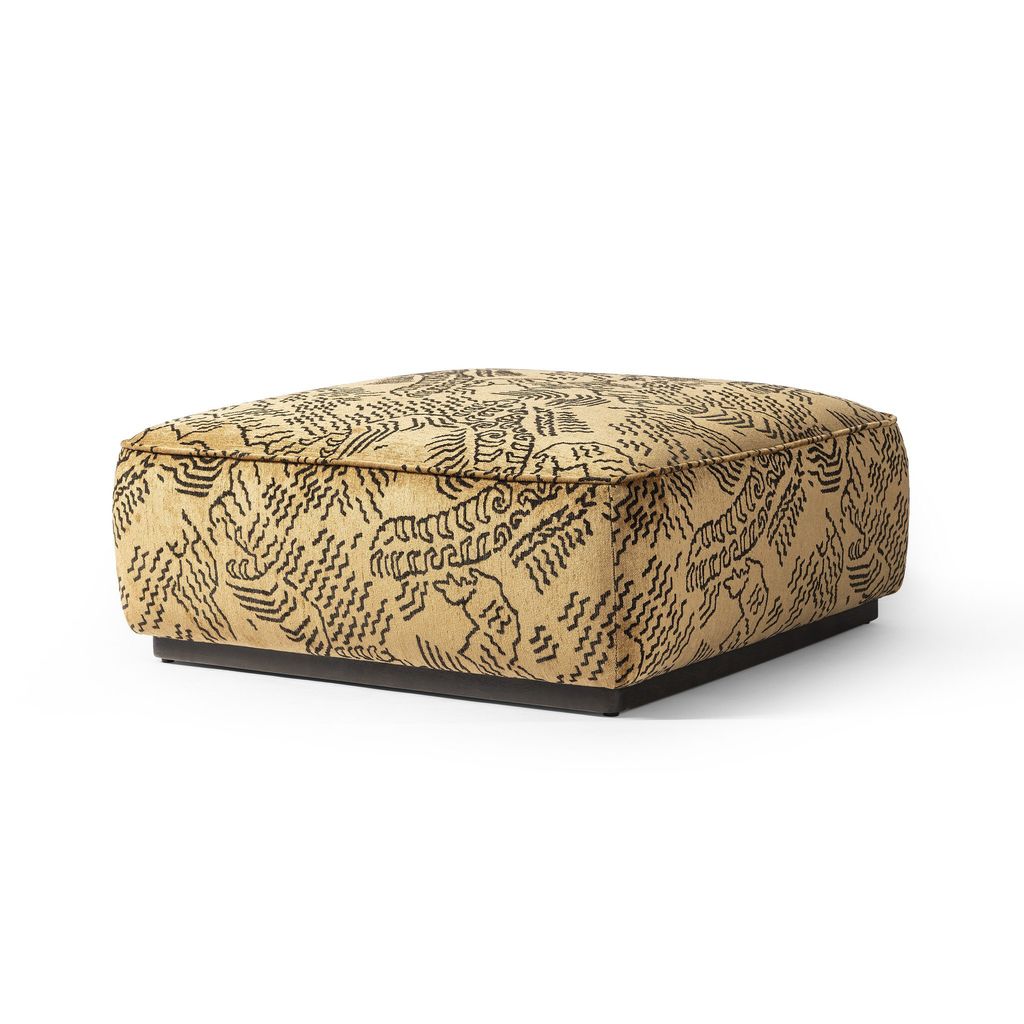 Sinclair Square Ottoman - 36" Size - Balkan Ochre Cover